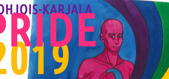 Kuvassa on Pohjois-Karjala Pride 2019:n tunnus