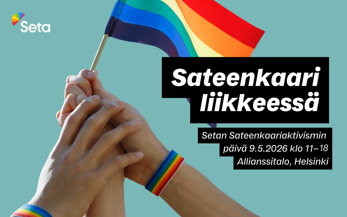 Sateenkaari liikkeessä - Setan sateenkaariaktivismin päivä 9.5.2026 klo 11-18 Allianssitalolla Helsingissä